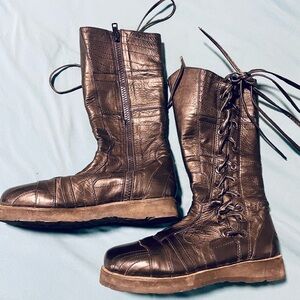 Lace Up & Zip AYA Boots - Black